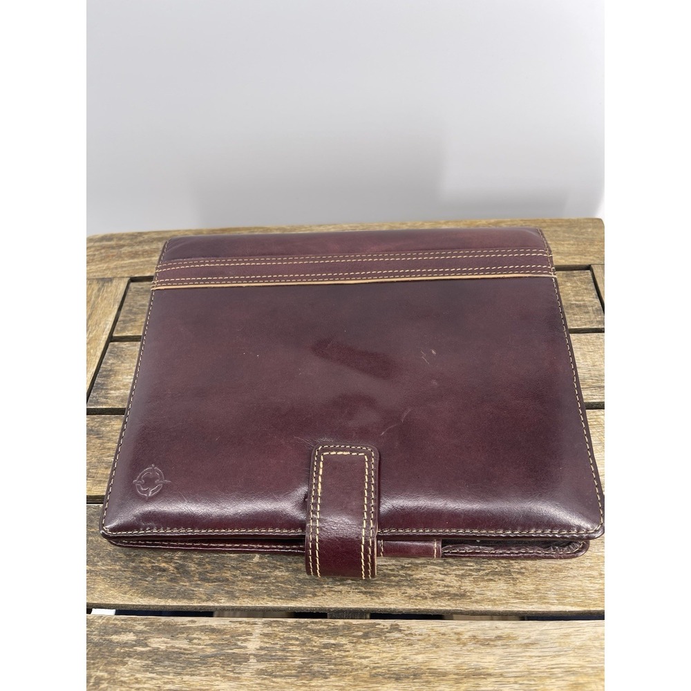 Franklin‎ Covey  VTG Leather Planner Binder Organizer Brown 7 Ring Large Agenda